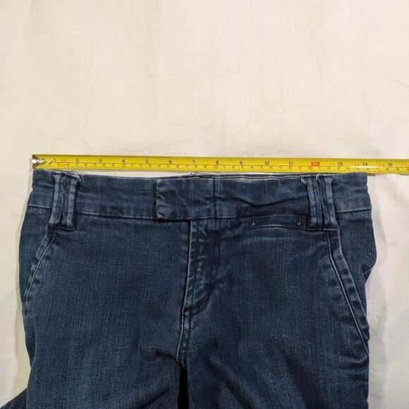 Vintage y2k Lola Women's Blue Bootcut Lowrise Jeans with Unique Hook Bar Closure - Picture 5 of 8